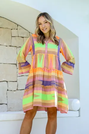 6454n MULTI NEON Dress