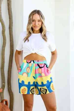 101410 MULTI PRINT SHORTS