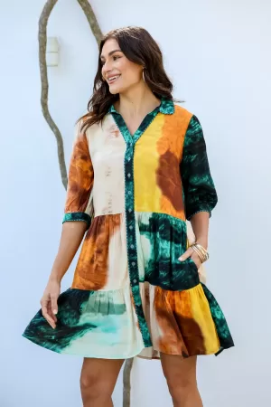 Piping Trim Dress