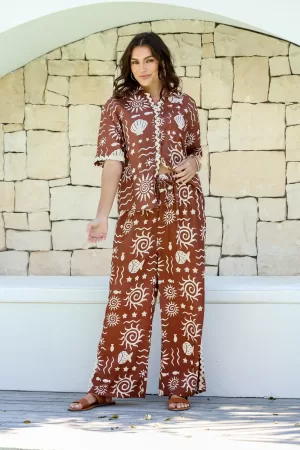 Ric-Rac Trim Pant Set